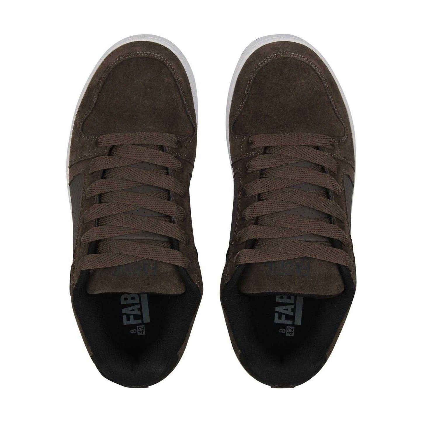 Brown - Lifestyle - Fabric Mens Ollie Leather Flat Skate Shoes