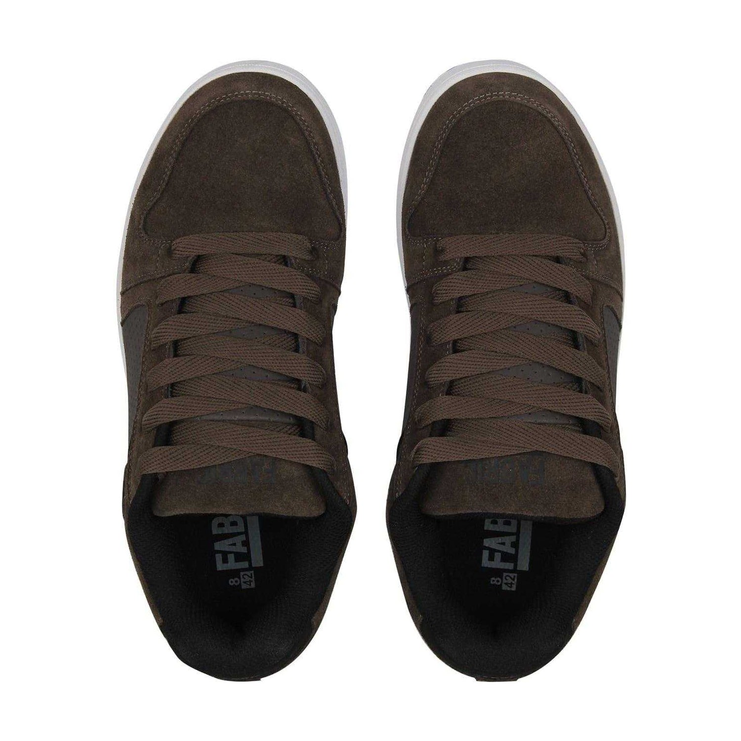 Brown - Lifestyle - Fabric Mens Ollie Leather Flat Skate Shoes