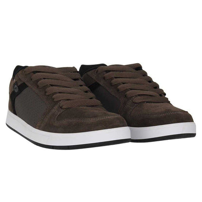 Brown - Pack Shot - Fabric Mens Ollie Leather Flat Skate Shoes