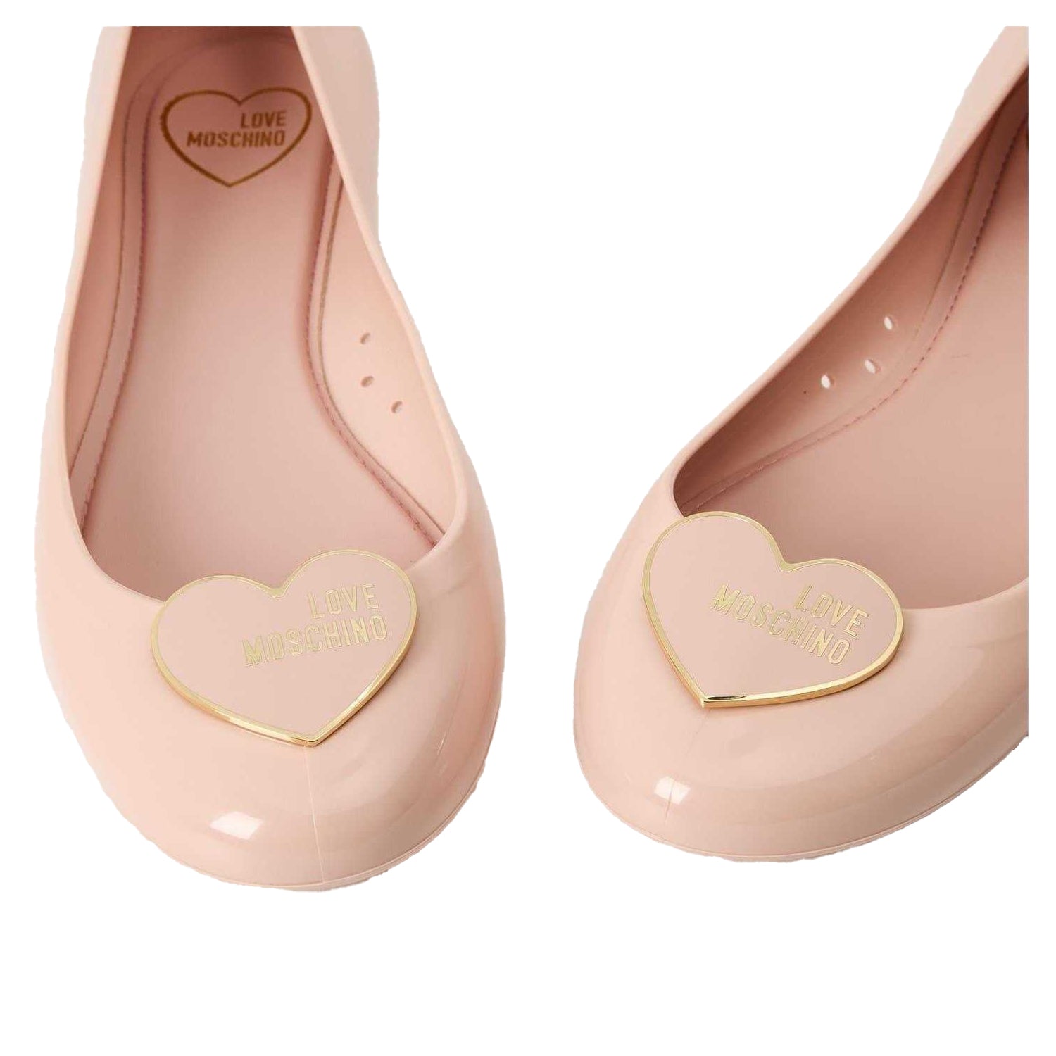 Blush-Gold - Lifestyle - Love Moschino Womens-Ladies Ballet Flats