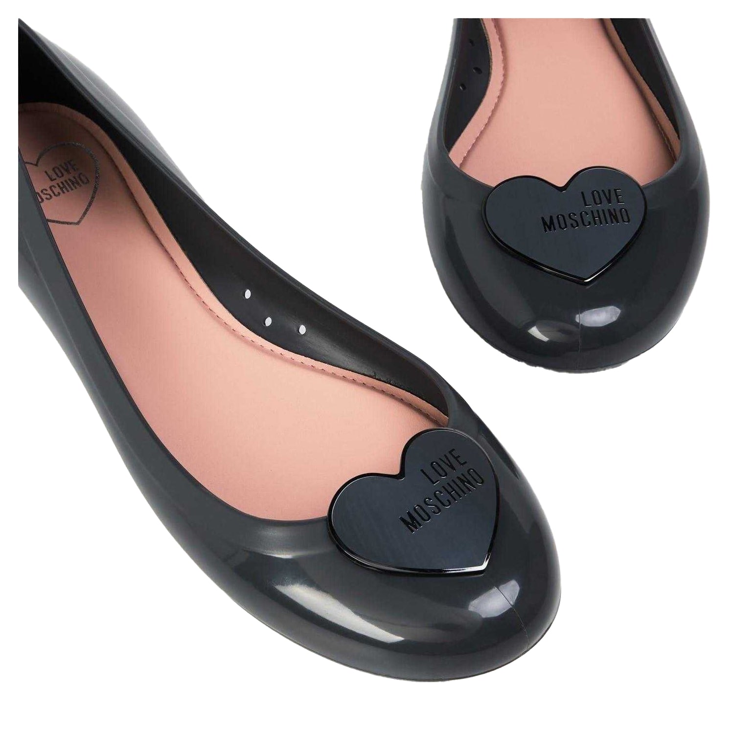 Anthracite - Lifestyle - Love Moschino Womens-Ladies Ballet Flats