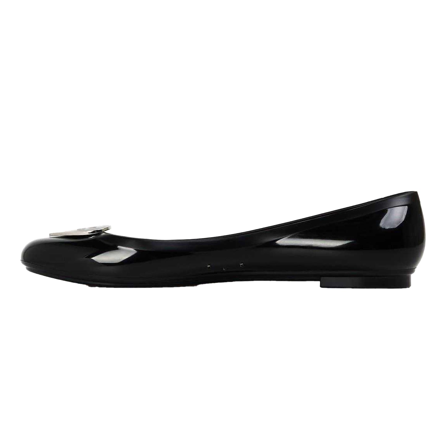 Black-Silver - Back - Love Moschino Womens-Ladies Ballet Flats