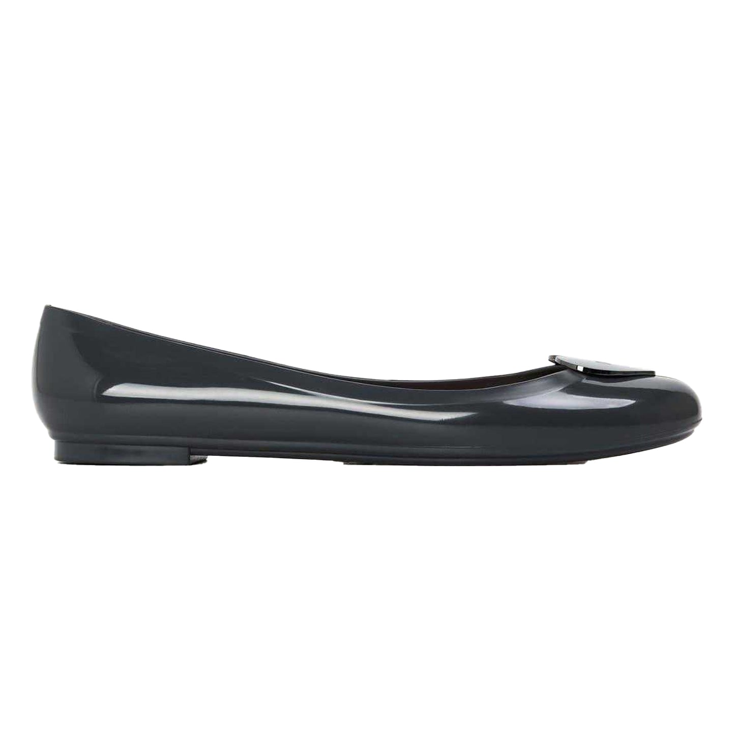 Anthracite - Front - Love Moschino Womens-Ladies Ballet Flats