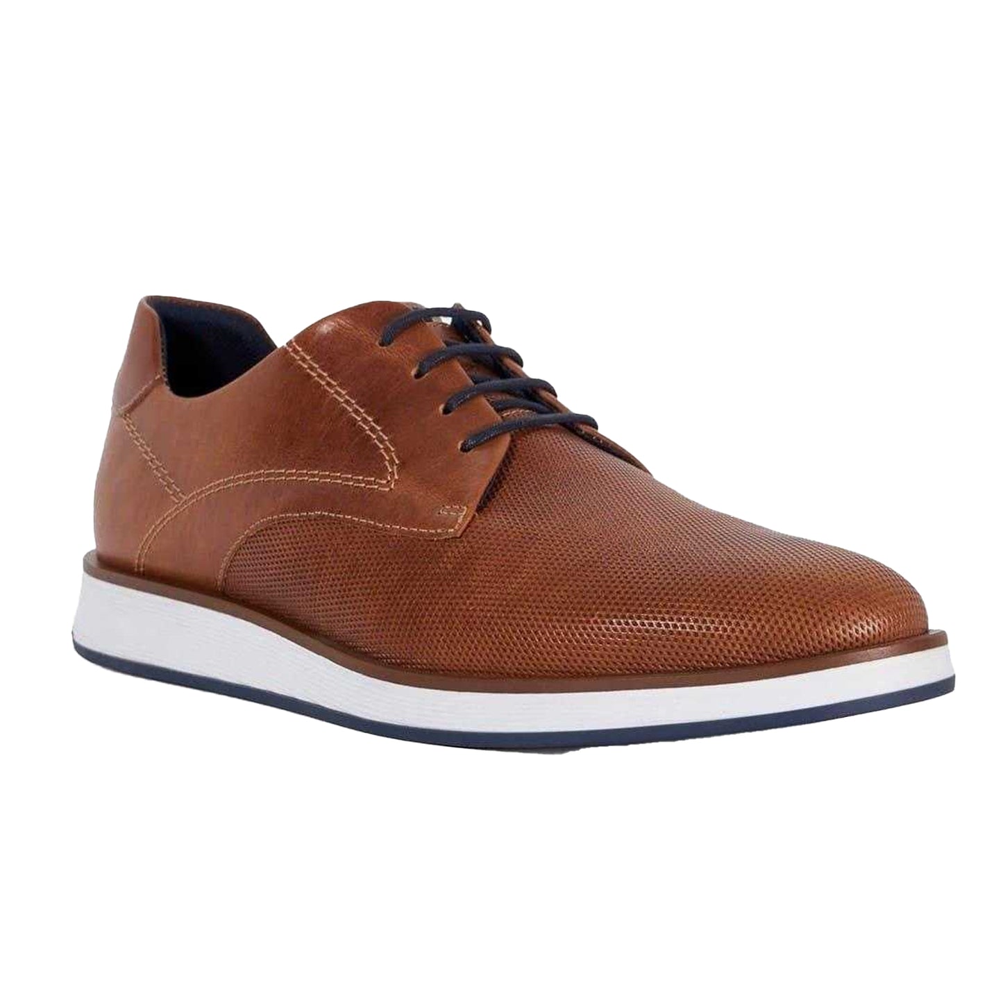 Tan - Pack Shot - Dune London Mens Leather Derby Shoes