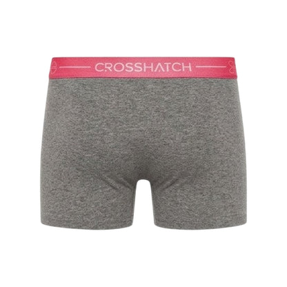Grey - Lifestyle - Crosshatch Mens Astral Boxer Shorts (Pack of 3)