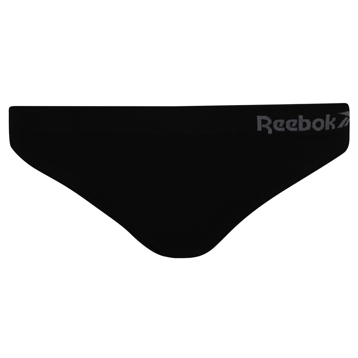 Black - Side - Reebok Womens-Ladies Kal Thong (Pack of 3)