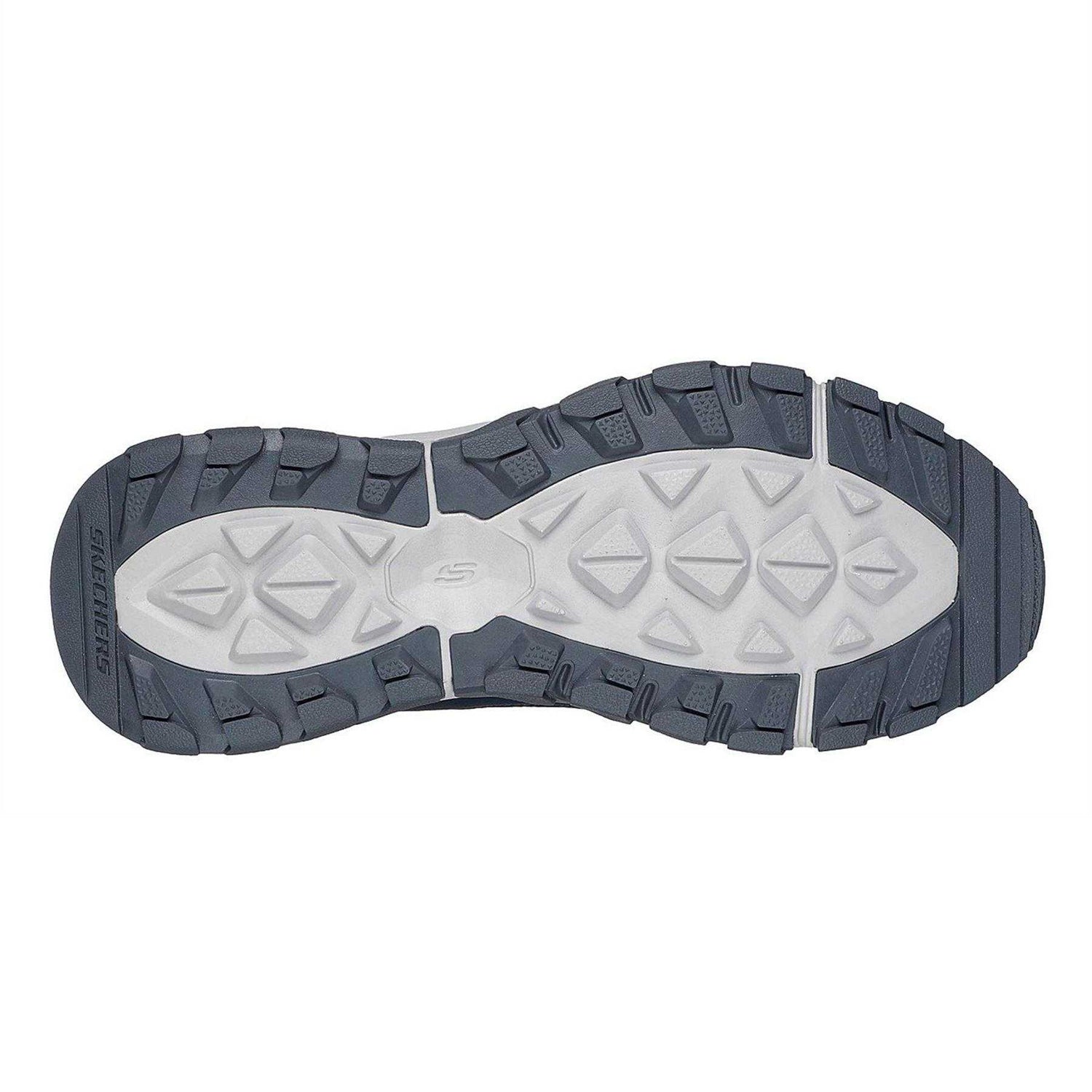 Navy-Orange - Lifestyle - Skechers Mens Dynamite Leather Breathable All Terrain Hiking Shoes