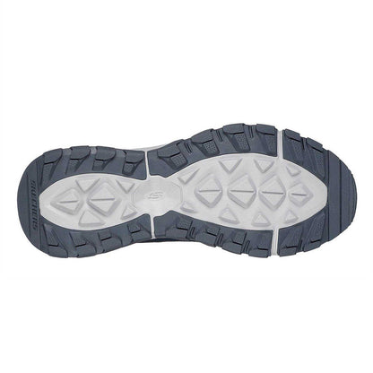 Navy-Orange - Lifestyle - Skechers Mens Dynamite Leather Breathable All Terrain Hiking Shoes