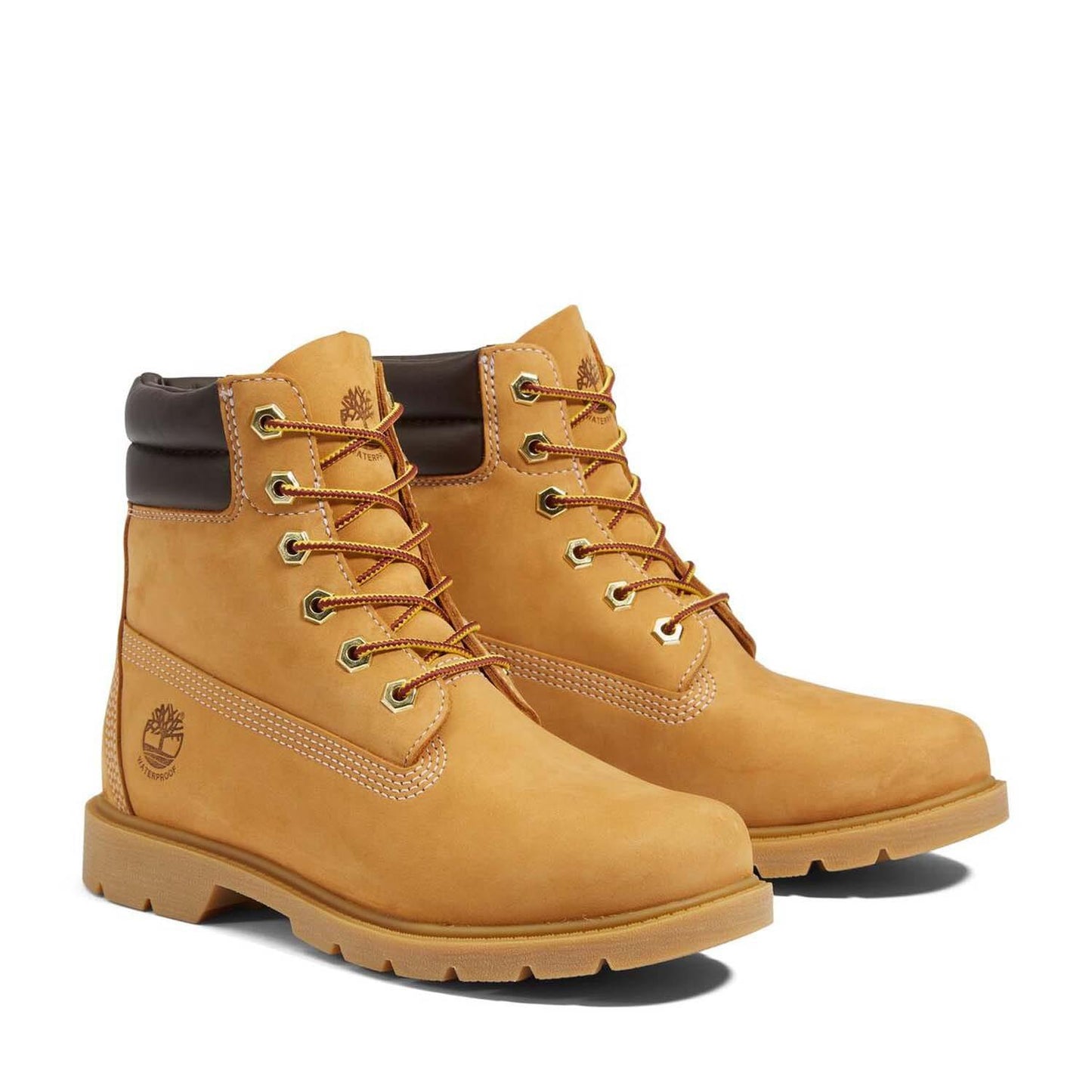 Wheat - Back - Timberland Womens-Ladies Linden Woods Leather Lace Up Ankle Boots