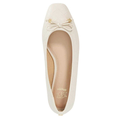 Ecru - Side - Dune London Womens-Ladies Hampers Ballet Flats
