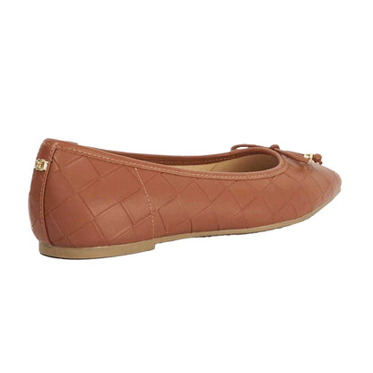 Tan - Back - Dune London Womens-Ladies Hampers Ballet Flats