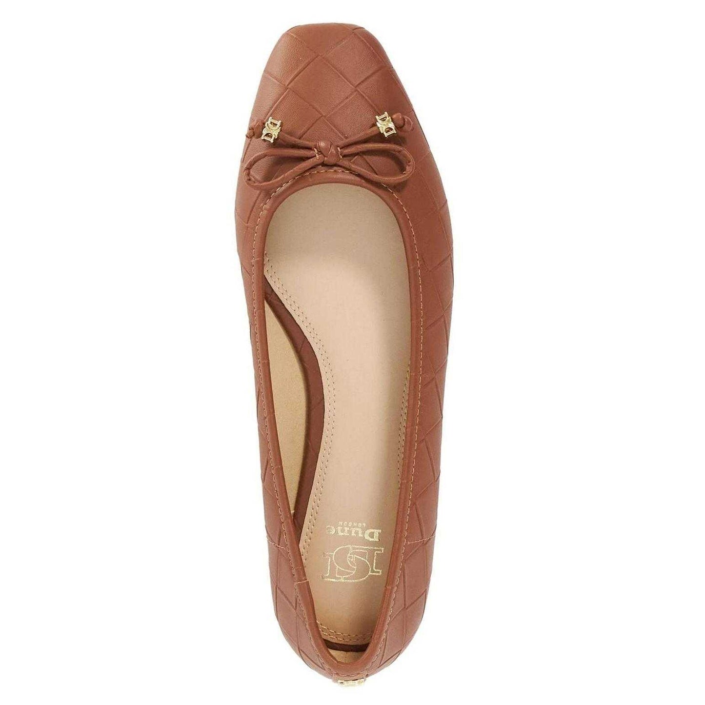 Tan - Side - Dune London Womens-Ladies Hampers Ballet Flats
