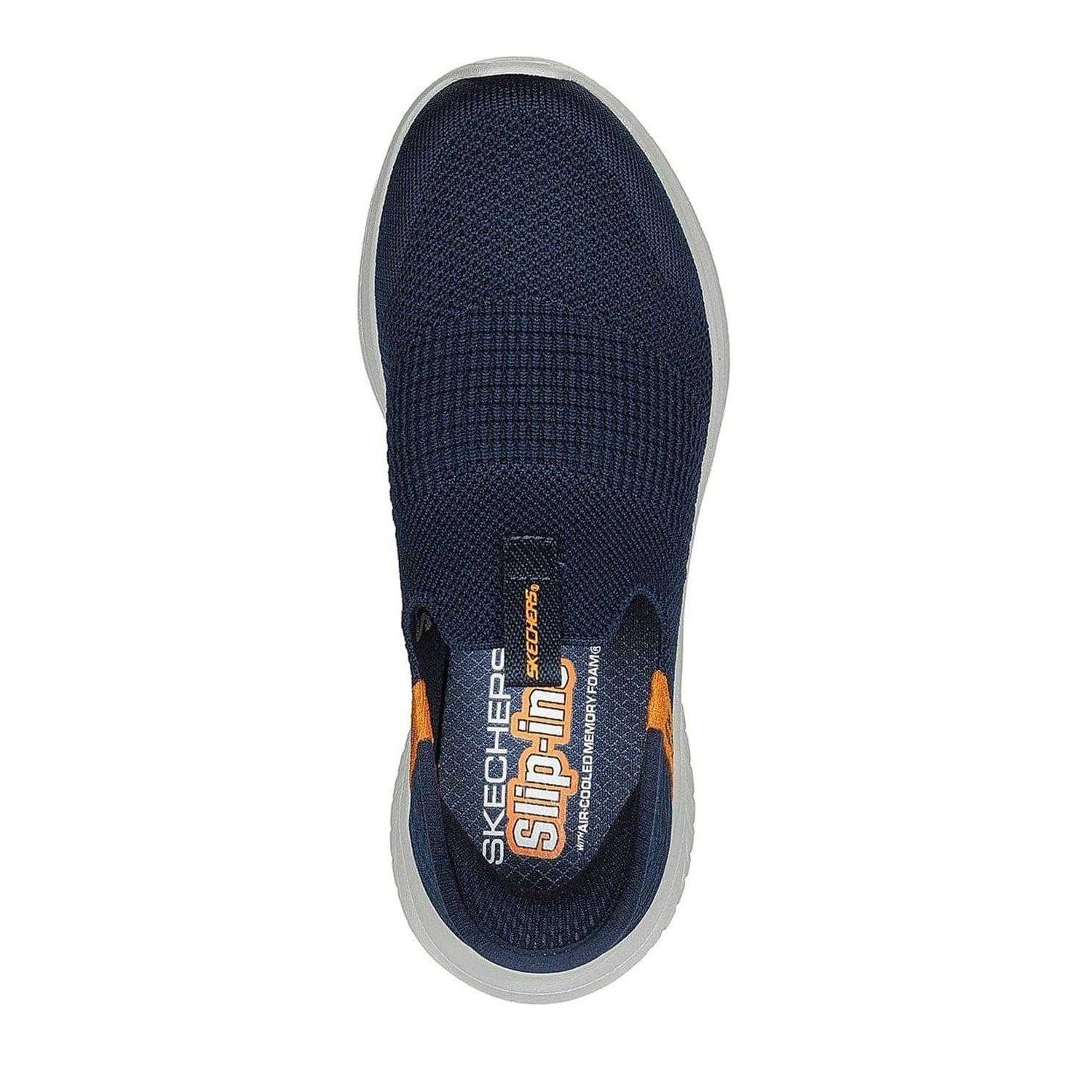 Navy - Side - Skechers Boys Ultra Flex 3.0 Slip-In Trainers