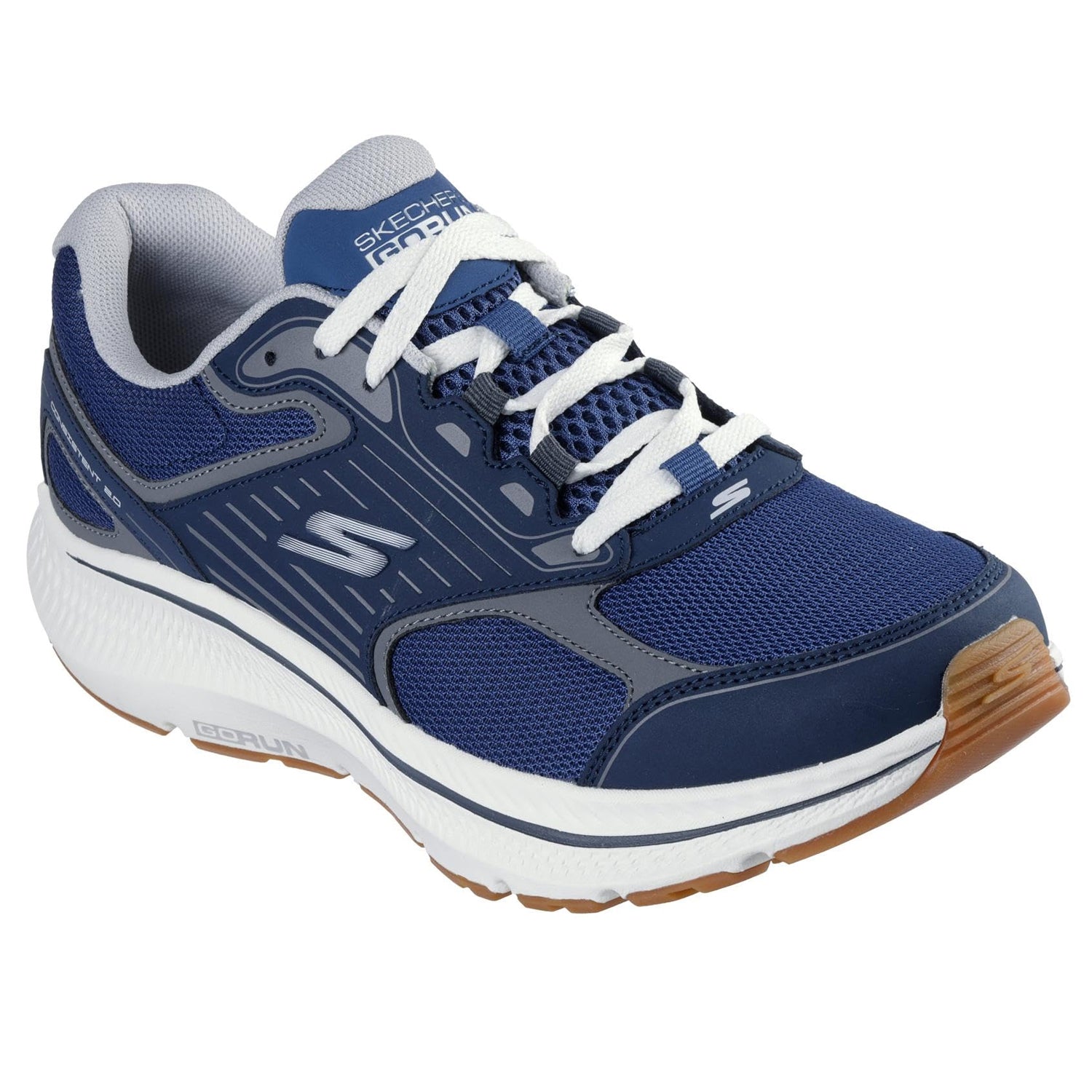 Navy-White - Pack Shot - Skechers Mens Run Consistent 2.0 Shoes