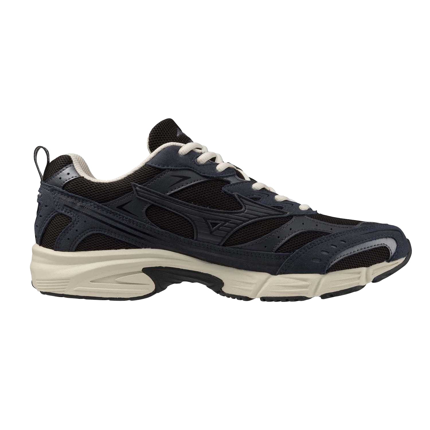 Navy-White - Side - Mizuno Womens-Ladies MXR Casual Trainers