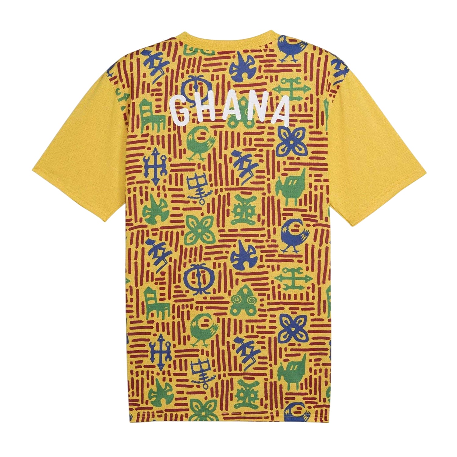 Yellow - Back - Puma Mens Prematch Ghana Football Shirt
