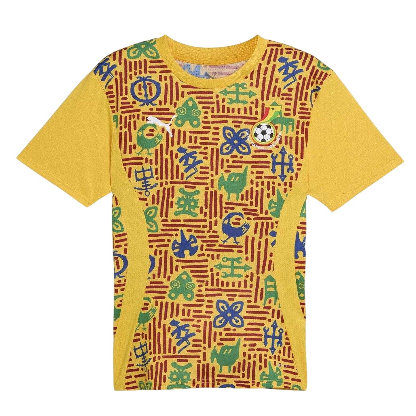 Yellow - Front - Puma Mens Prematch Ghana Football Shirt