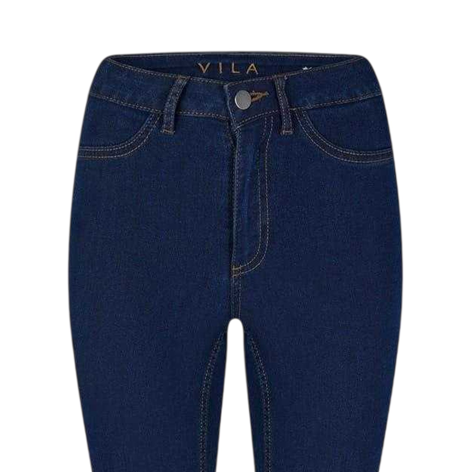 Dark Blue - Back - Vila Womens-Ladies Jeggings