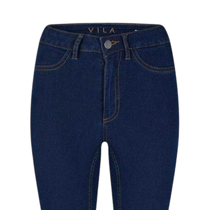 Dark Blue - Back - Vila Womens-Ladies Jeggings