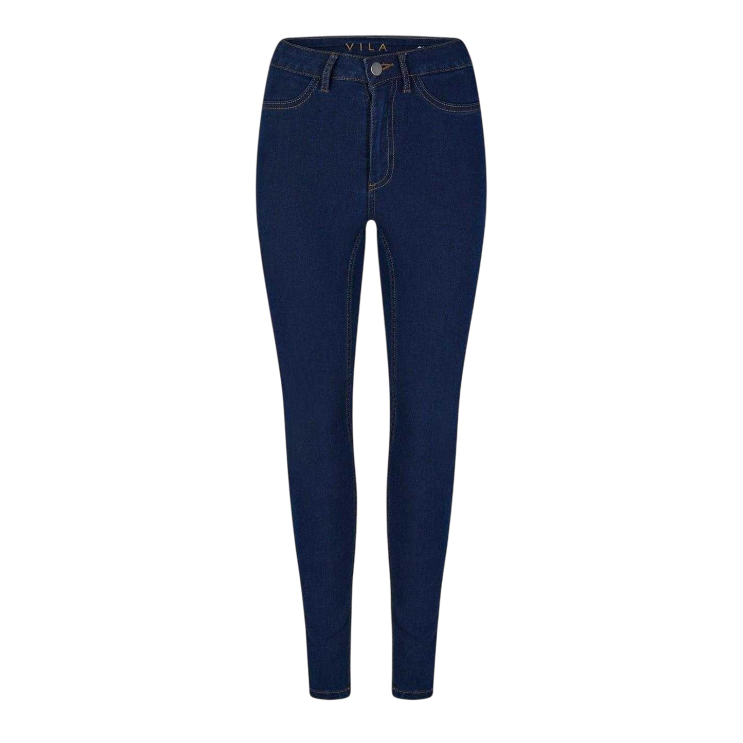 Dark Blue - Front - Vila Womens-Ladies Jeggings