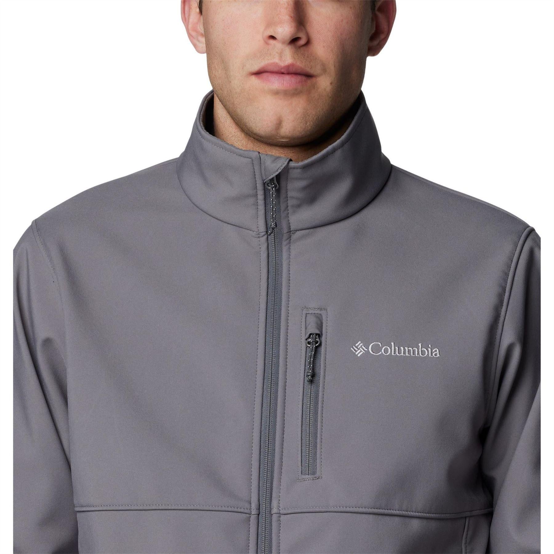 Grey - Side - Columbia Mens Ascender Water Resistant Soft Shell Jacket