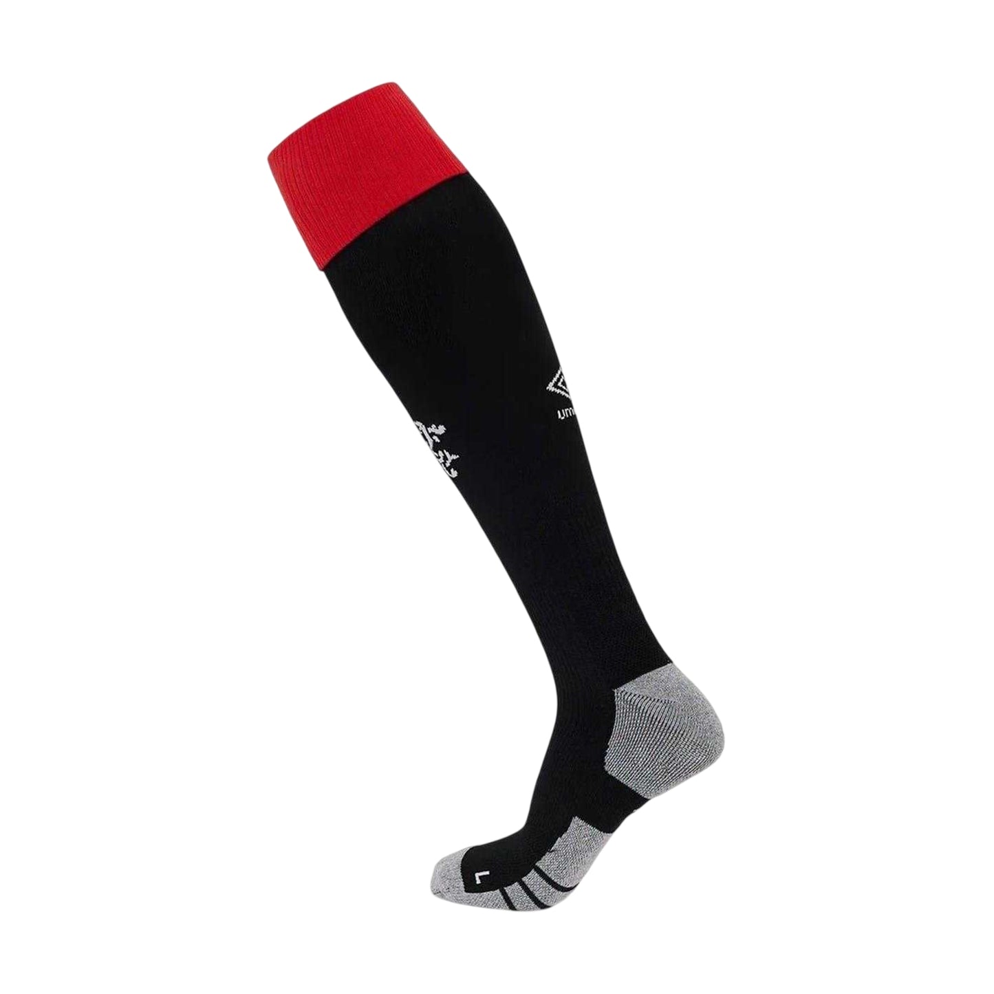 Black-Red - Back - Umbro Mens 2025-2026 Rangers FC Third Socks