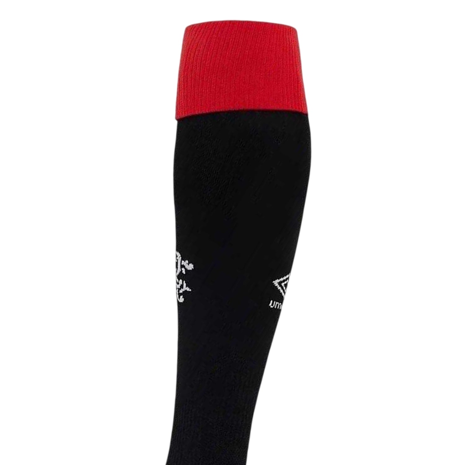 Black-Red - Side - Umbro Mens 2025-2026 Rangers FC Third Socks