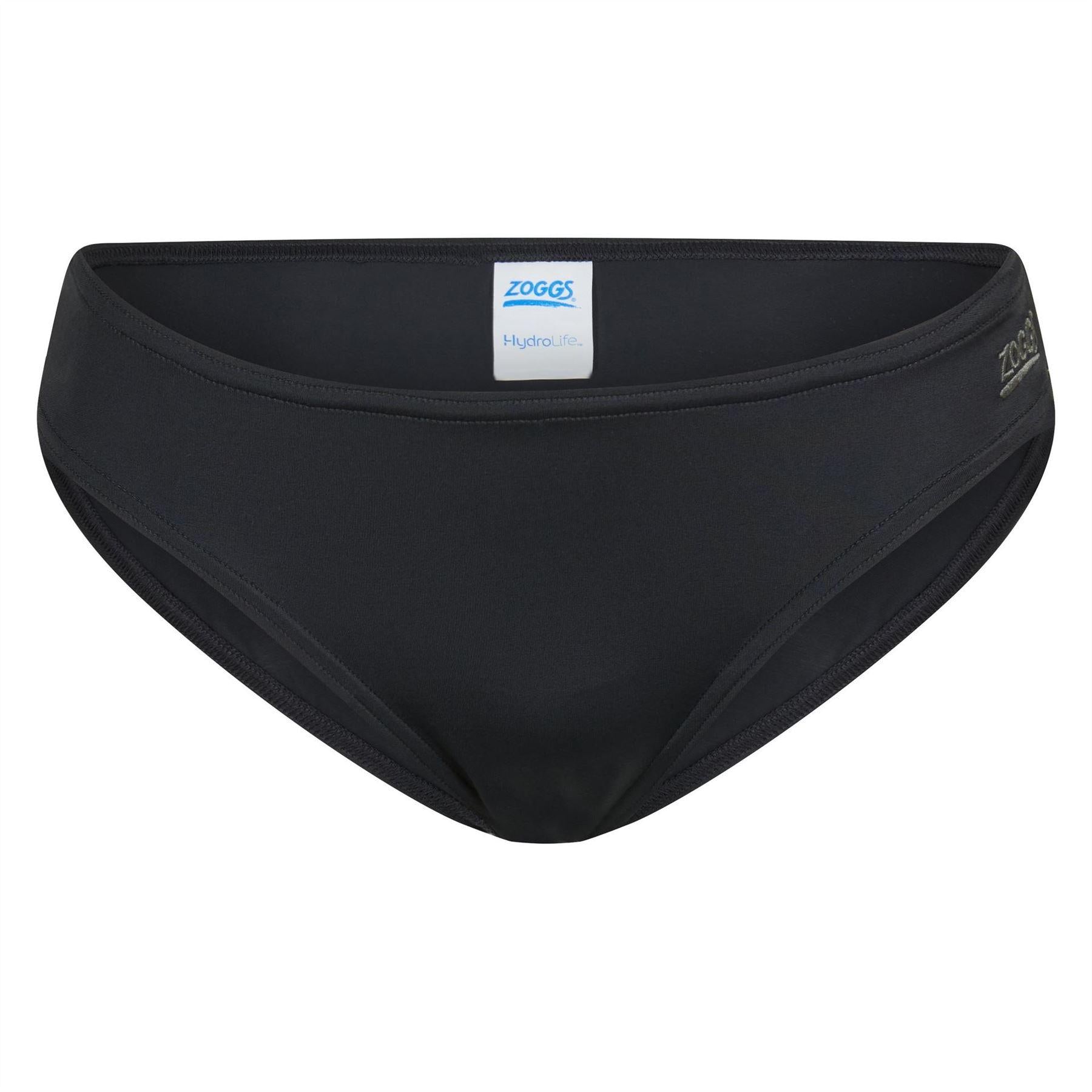Black - Front - Zoggs Womens-Ladies Tahiti Low Rise Swim Briefs