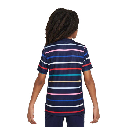 Blue - Back - Nike Childrens-Kids Academy Pro French Football Federation Training Football Shirt