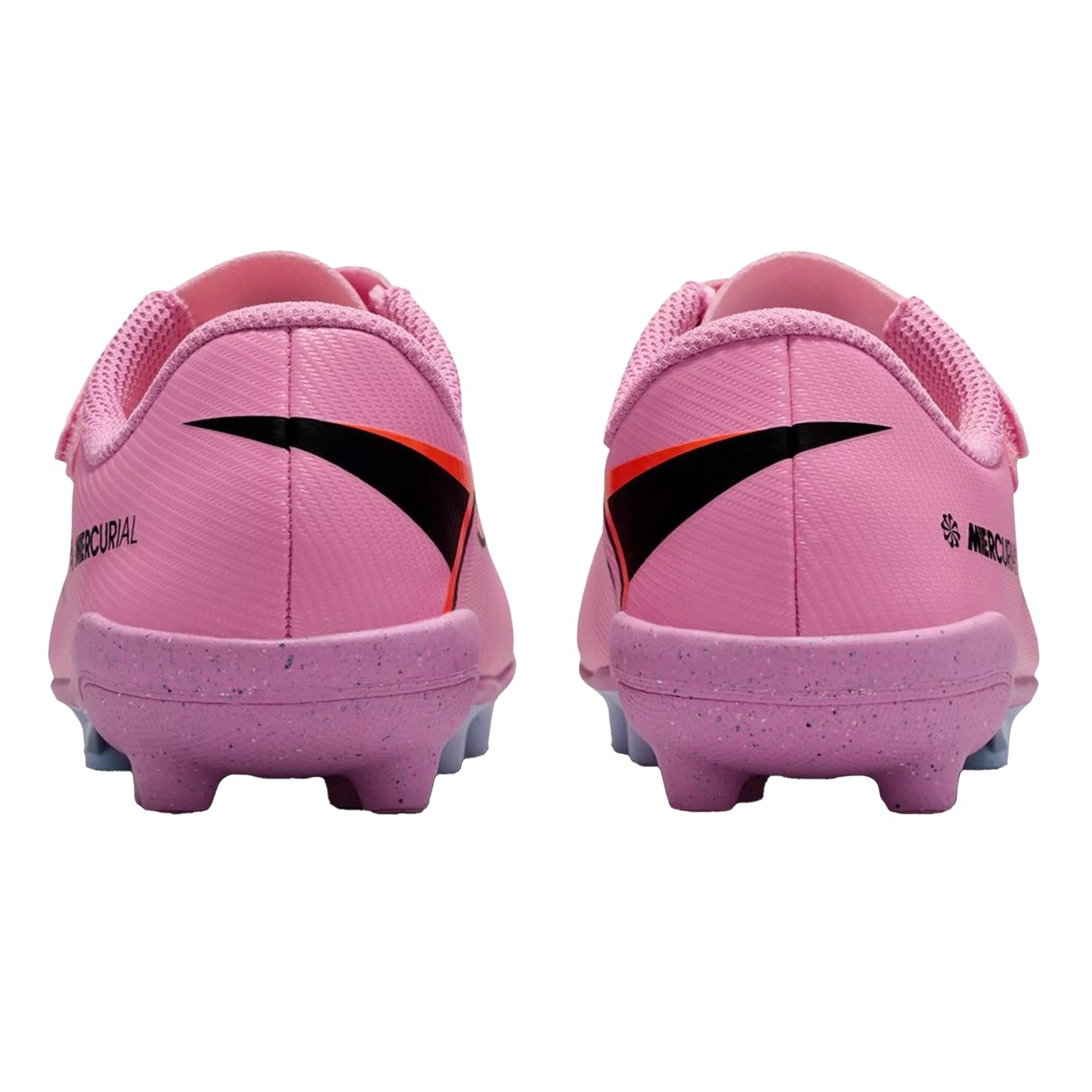 Pink-Black - Back - Nike Childrens-Kids Mercurial Firm Ground Football Boots