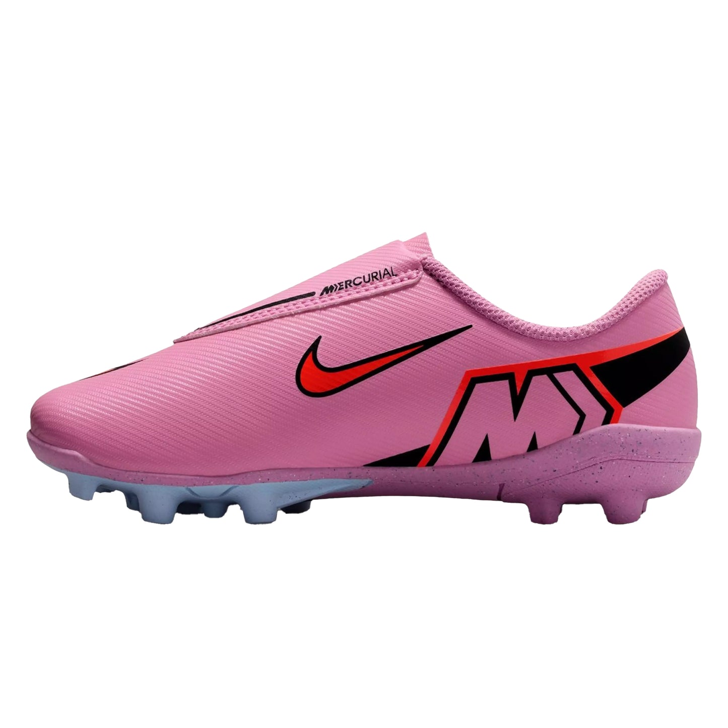 Pink-Black - Side - Nike Childrens-Kids Mercurial Firm Ground Football Boots