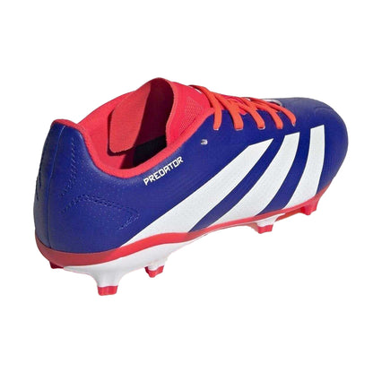 Blue-White-Red - Back - Adidas Childrens-Kids Predator League Firm Ground Football Boots