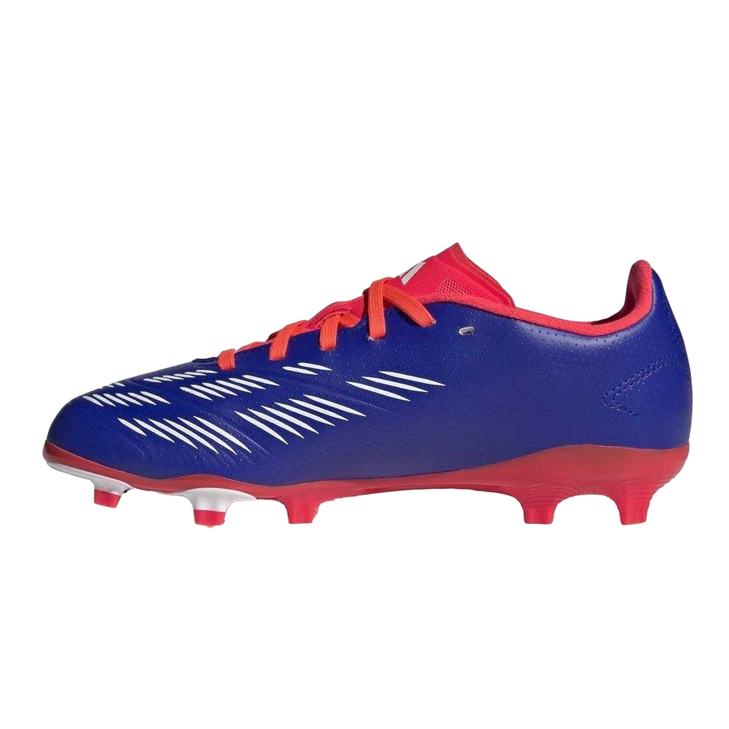 Blue-White-Red - Side - Adidas Childrens-Kids Predator League Firm Ground Football Boots