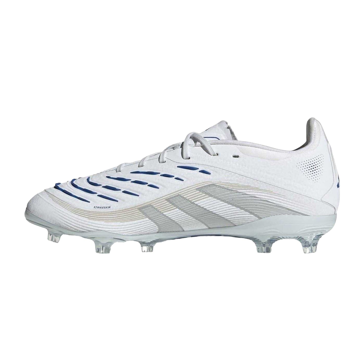 White - Side - Adidas Childrens-Kids Predator Elite Firm Ground Football Boots