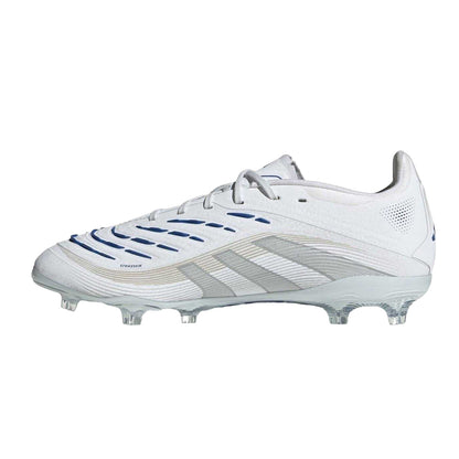 White - Side - Adidas Childrens-Kids Predator Elite Firm Ground Football Boots