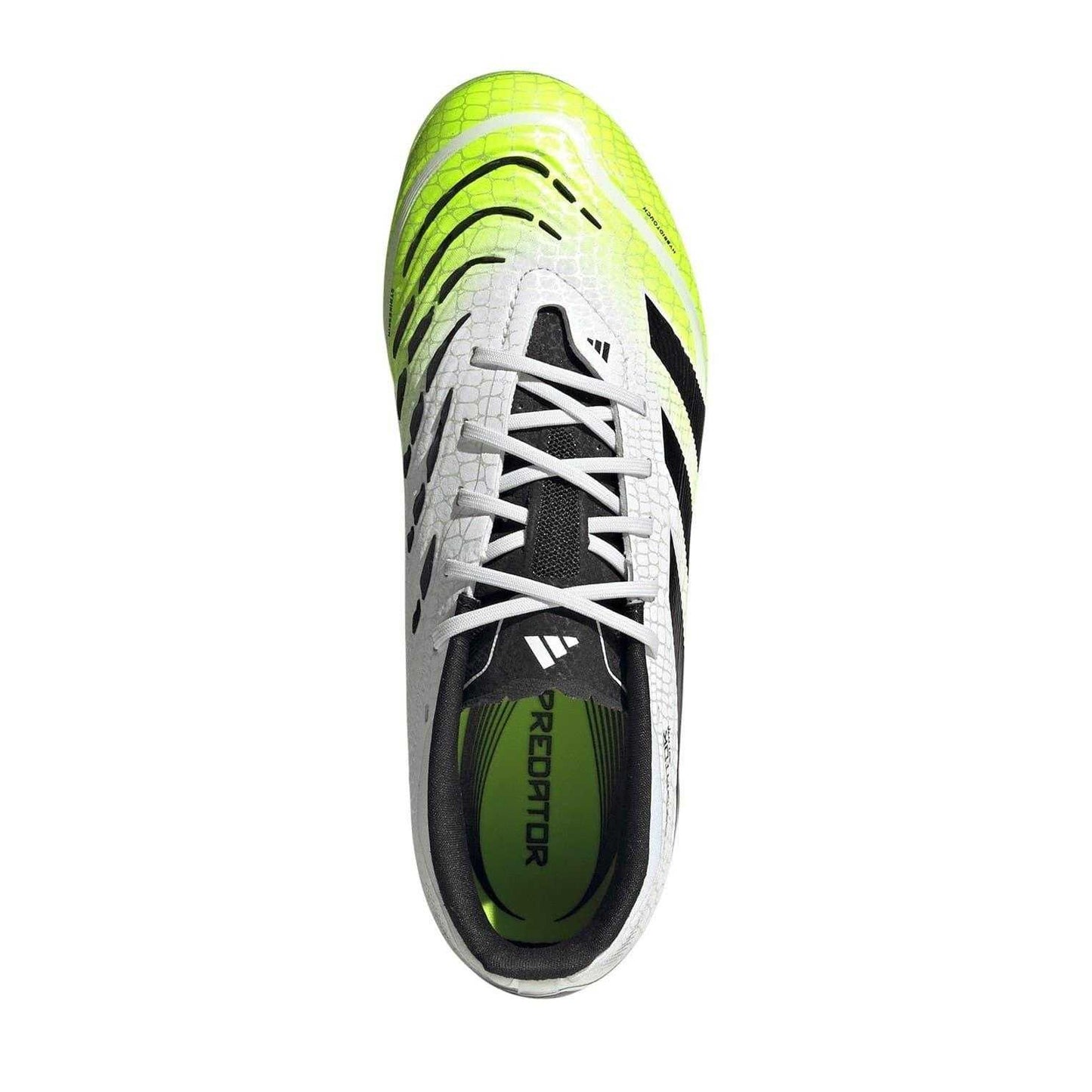 White-Black-Lemon - Lifestyle - Adidas Childrens-Kids Predator Elite Firm Ground Football Boots