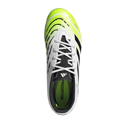 White-Black-Lemon - Lifestyle - Adidas Childrens-Kids Predator Elite Firm Ground Football Boots