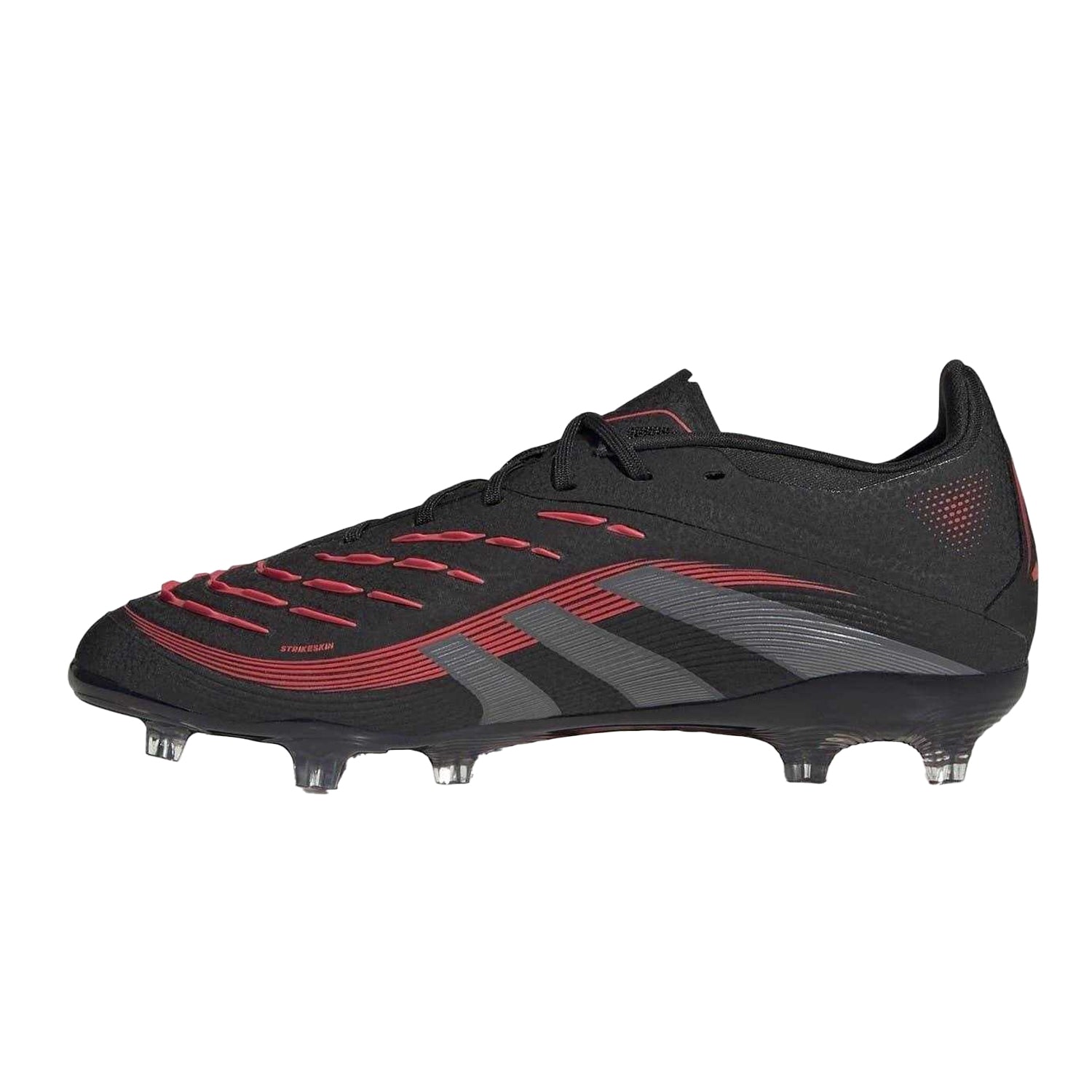 Black-Grey - Side - Adidas Childrens-Kids Predator Elite Firm Ground Football Boots