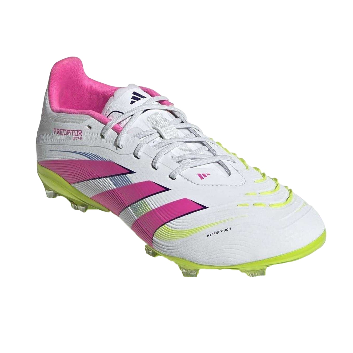 White-Pink - Pack Shot - Adidas Childrens-Kids Predator Elite Firm Ground Football Boots