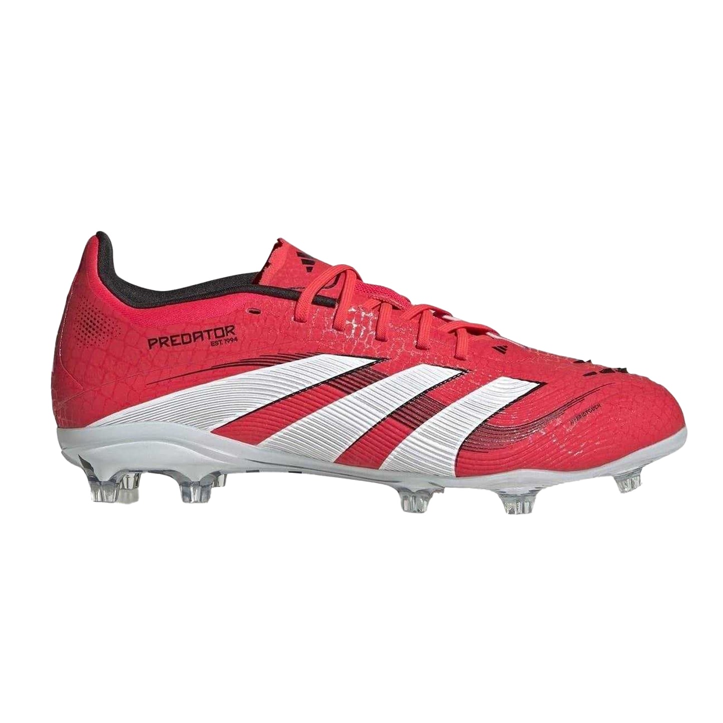 Red-White - Front - Adidas Childrens-Kids Predator Elite Firm Ground Football Boots