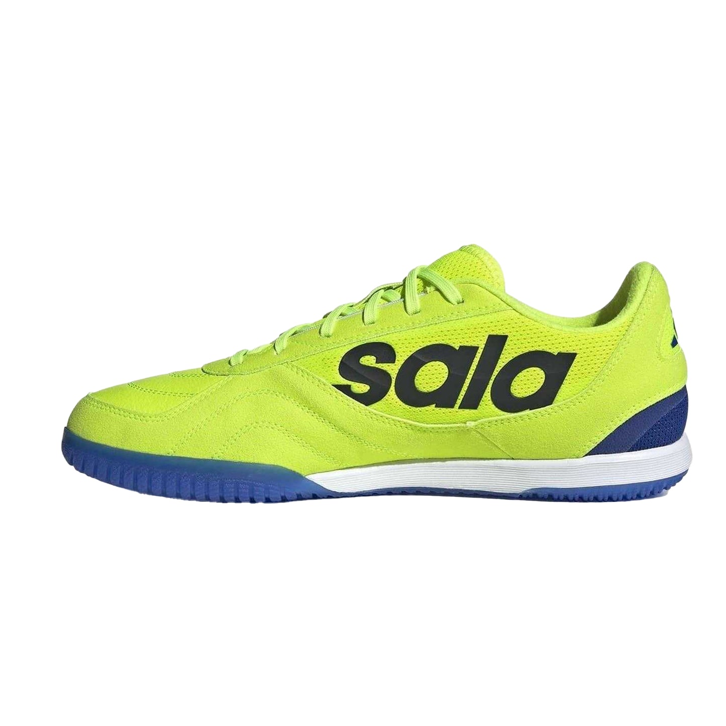 Lemon-Blue - Side - Adidas Mens Sala Leather Futsal Football Boots