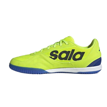 Lemon-Blue - Side - Adidas Mens Sala Leather Futsal Football Boots