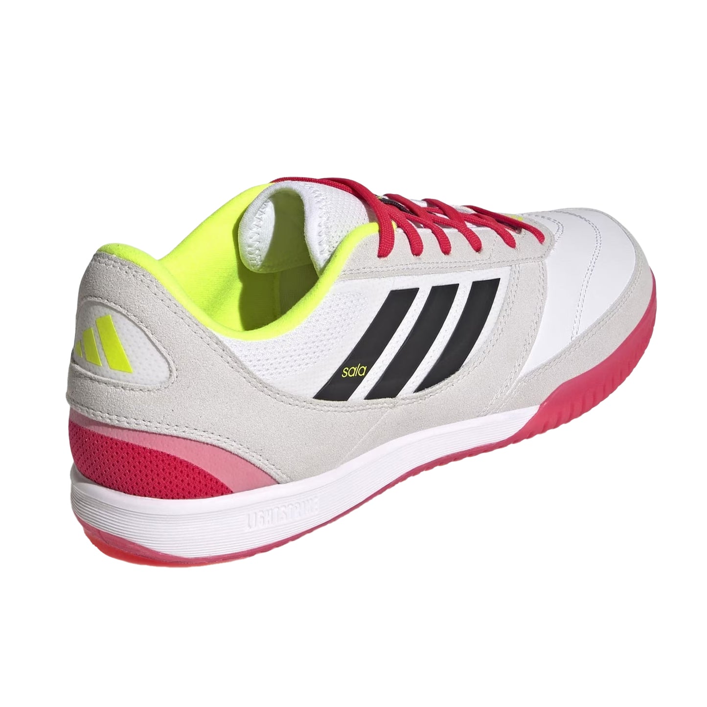 White-Red - Back - Adidas Mens Sala Leather Futsal Football Boots