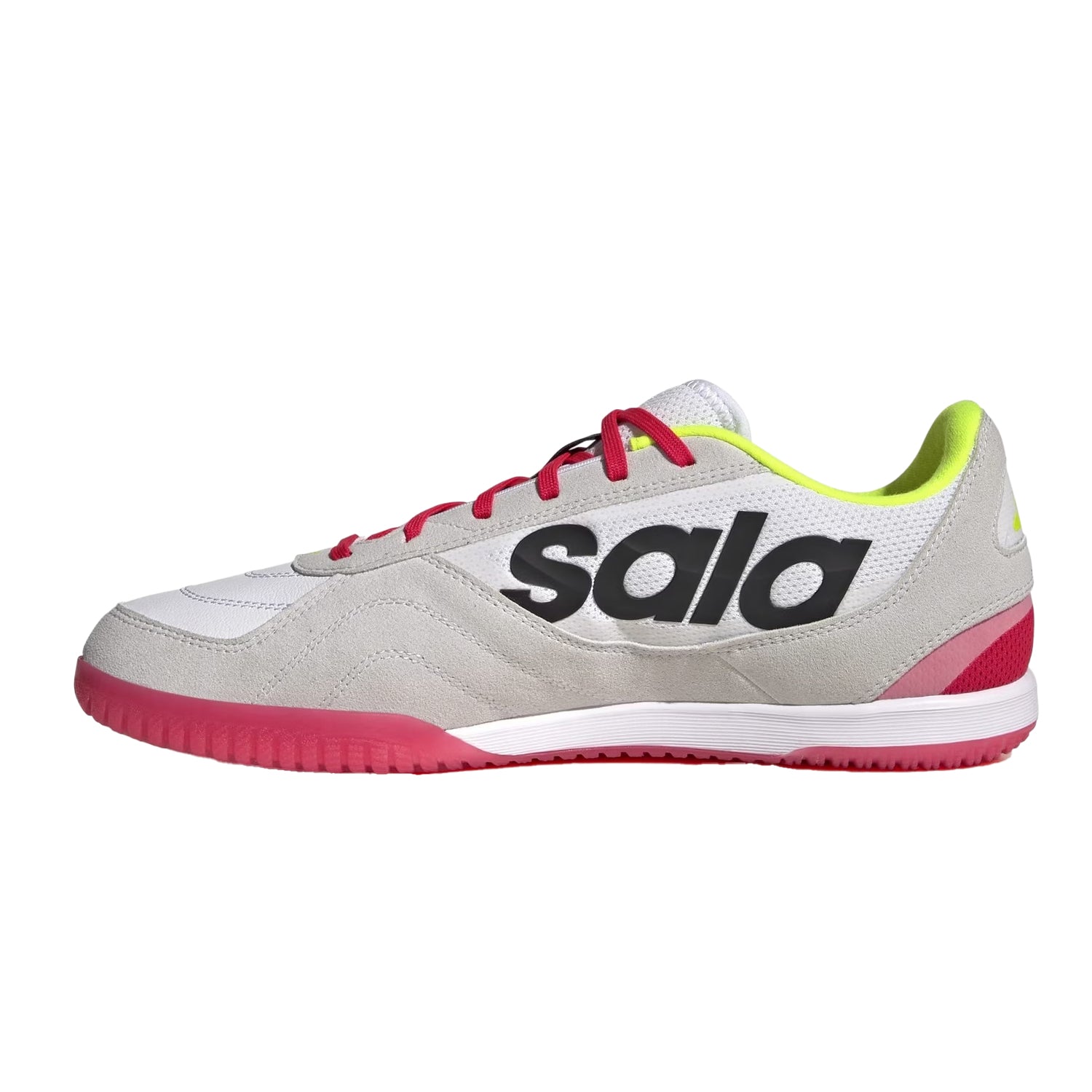 White-Red - Side - Adidas Mens Sala Leather Futsal Football Boots
