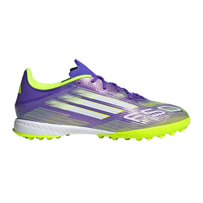 Purple-White - Front - Adidas Mens F50 League Artificial Ground Football Boots
