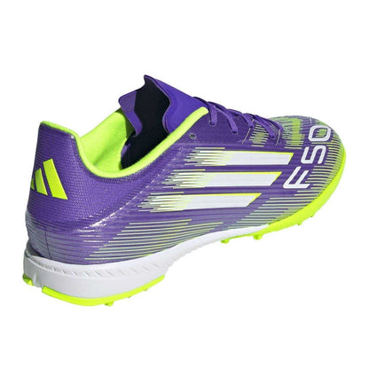 Purple-White - Back - Adidas Mens F50 League Artificial Ground Football Boots