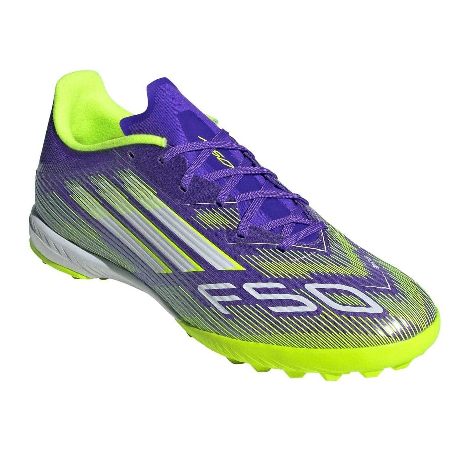 Purple-White - Pack Shot - Adidas Mens F50 League Artificial Ground Football Boots
