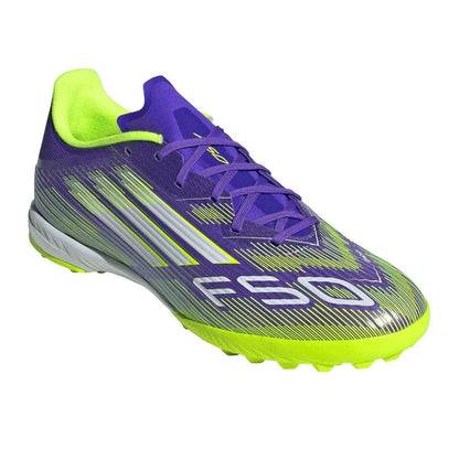 Purple-White - Pack Shot - Adidas Mens F50 League Artificial Ground Football Boots