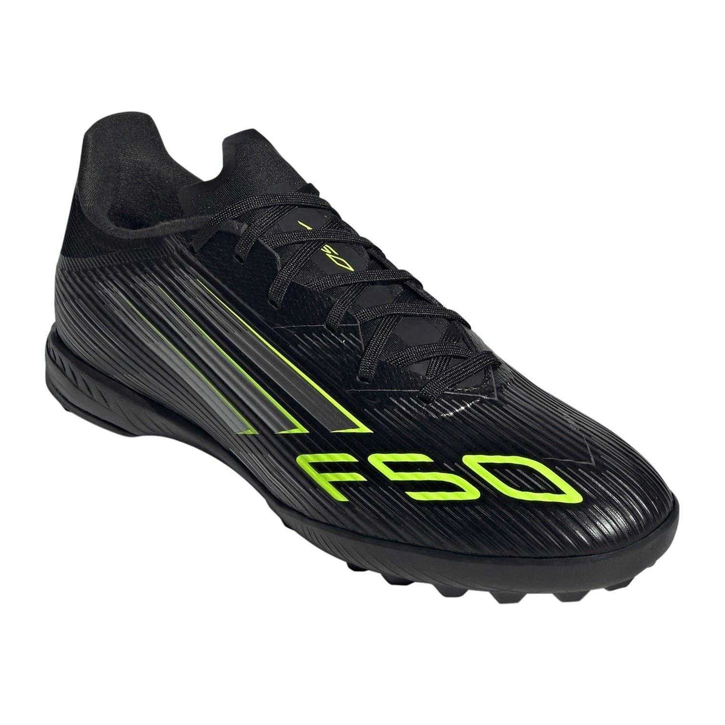 Black-Lemon - Pack Shot - Adidas Mens F50 League Artificial Ground Football Boots