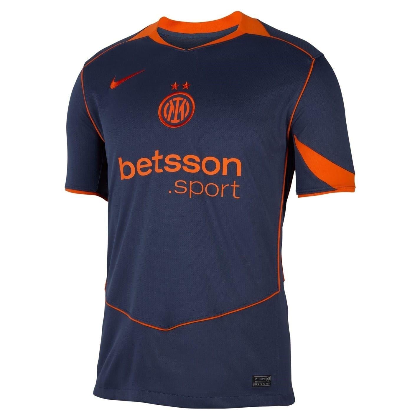 Blue-Orange - Front - Nike Unisex Adult Third Inter Milan FC Football Shirt